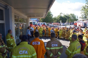 100 volunteers and 20 trucks - the family day at Lilydale in support of presumptive cancer legislation for firefighters