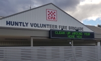 Huntly CFA volunteers light up the town with safety messages