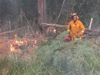 Young Boort CFA volunteer jumps from school into the fire zone